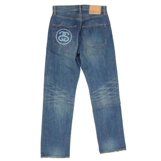 STUSSY ステューシー 16732 OLD ROUGH & RUGGED Logo Straight Denim Pants ロゴ ストレート デニム パンツ インディゴブルー系 28【中古】