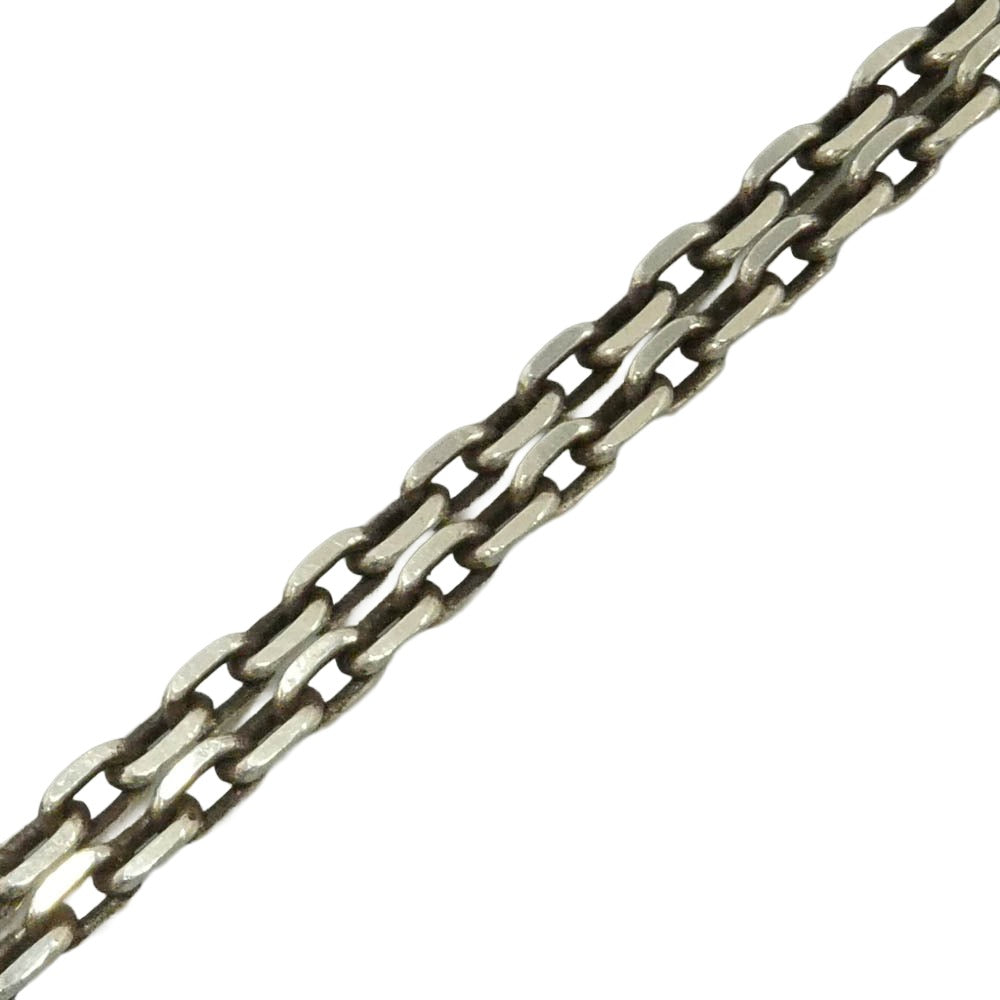 M'S COLLECTION エムズコレクション シルバー925 シャープ ダブルリング TOP SILVER SV925刻印 チェーン セット シルバー系【中古】