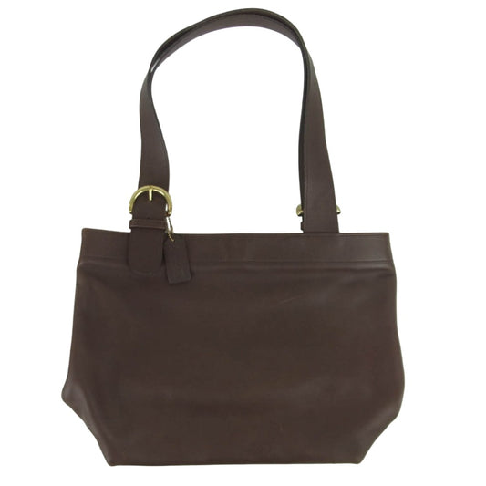 COACH コーチ OLD COACH Waverly Bag オールドコーチ レザー ウェーバリー トート バッグ ダークブラウン系【中古】