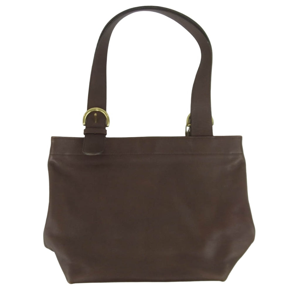 COACH コーチ OLD COACH Waverly Bag オールドコーチ レザー ウェーバリー トート バッグ ダークブラウン系【中古】