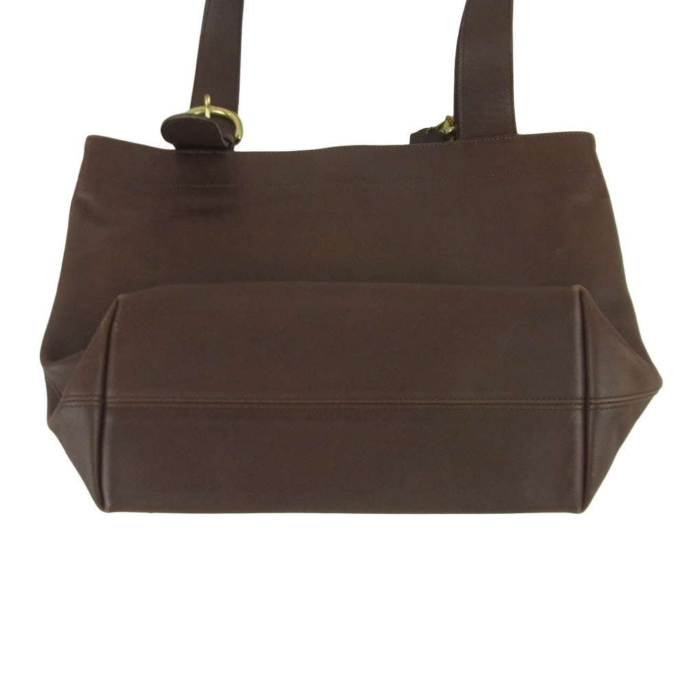 COACH コーチ OLD COACH Waverly Bag オールドコーチ レザー ウェーバリー トート バッグ ダークブラウン系【中古】