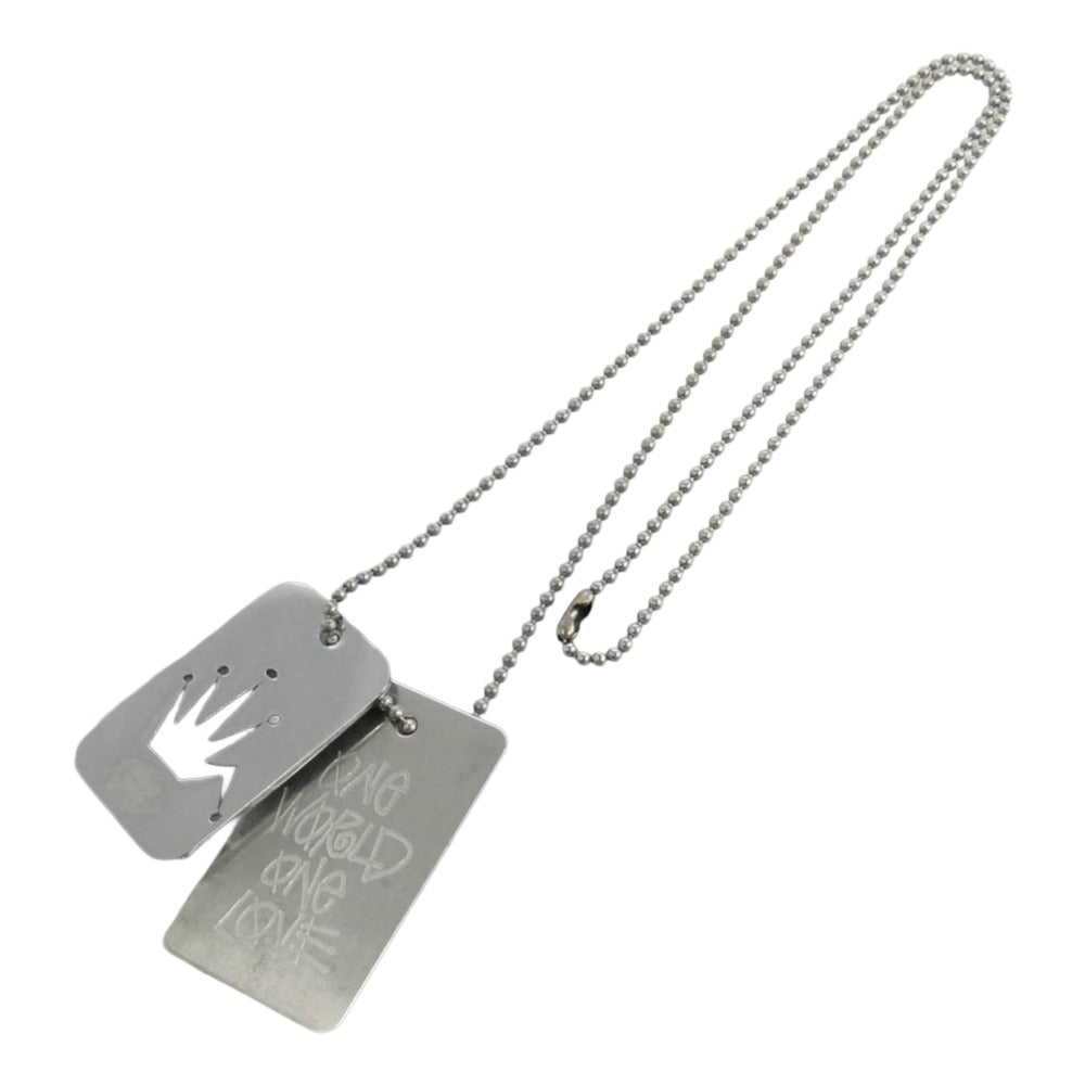 STUSSY ステューシー NAGOYA dog tag pendant ball chain 名古屋 栄チャプト 5周年記念モデル スチール ボールチェーン ドッグタグ ネックレス シルバー系【中古】