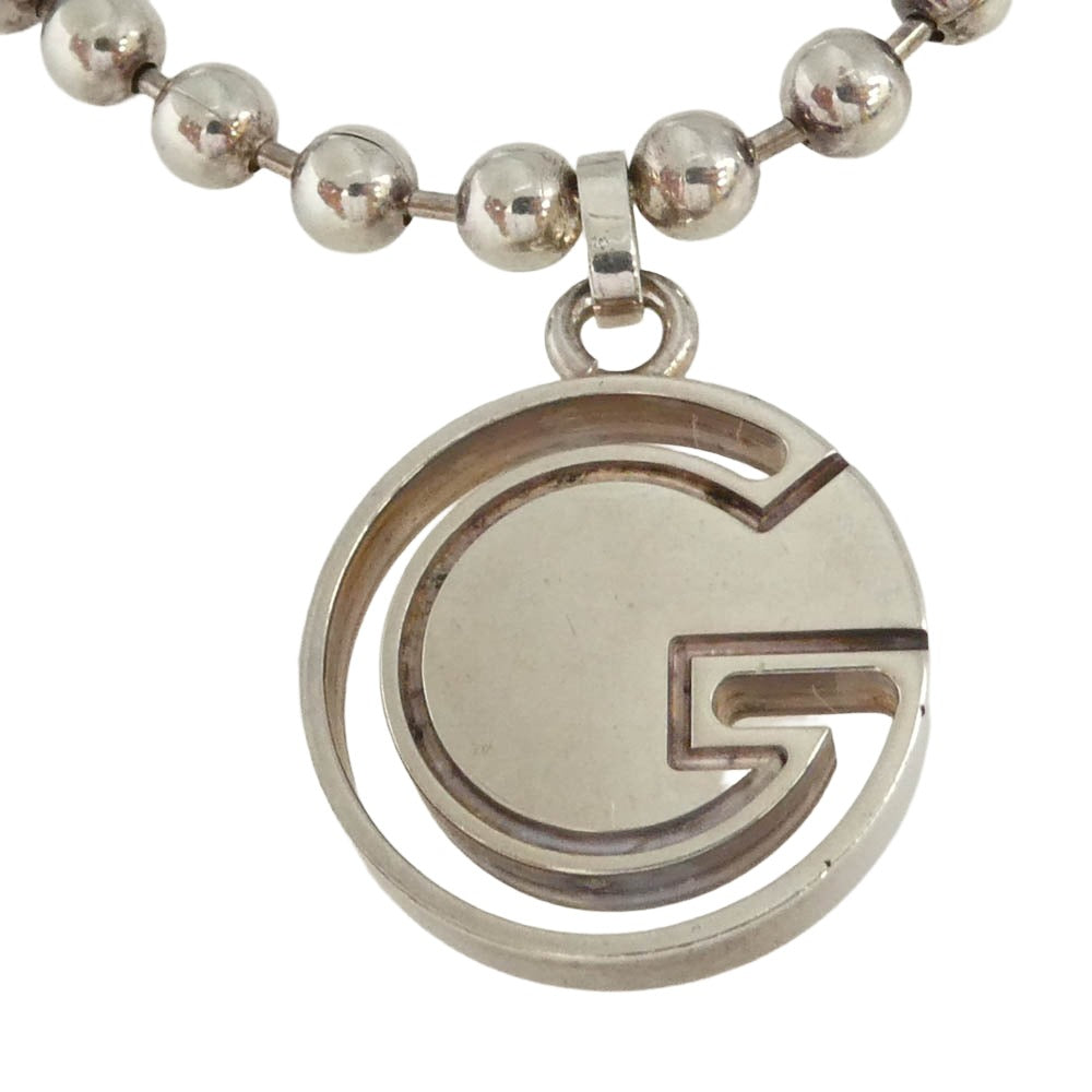 GUCCI グッチ 925 SILVER Gロゴ チャーム ボールチェーン シルバー ブレスレット シルバー系 19【中古】
