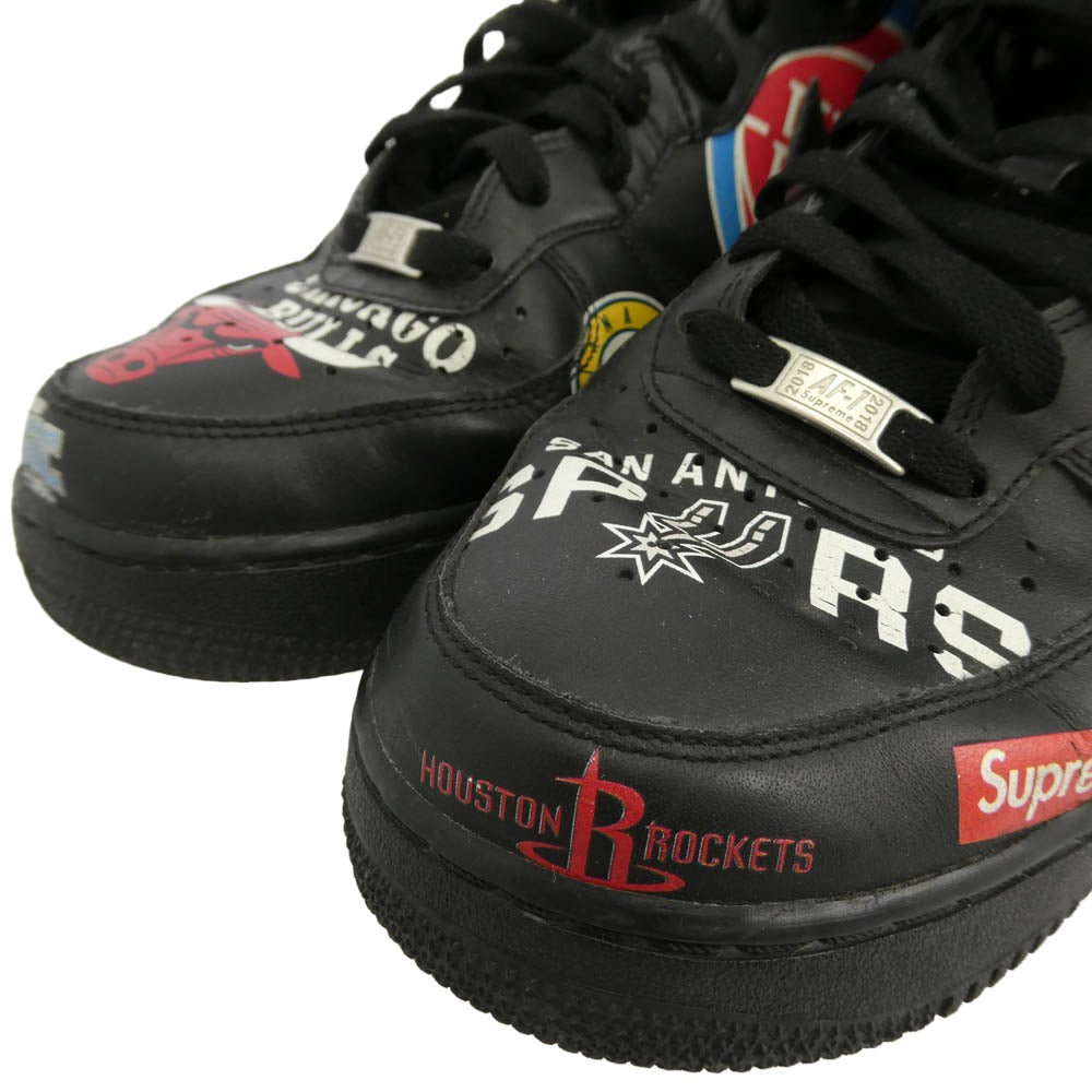 Supreme シュプリーム NIKE ナイキ 18SS AQ8017-001 × NIKE AIR FORCE 1 MID NBA TEAM Black ナイキ エアフォース1 ミッド エヌビーエーチーム ミドルカット ミッド スニーカー ブラック系 27cm【中古】