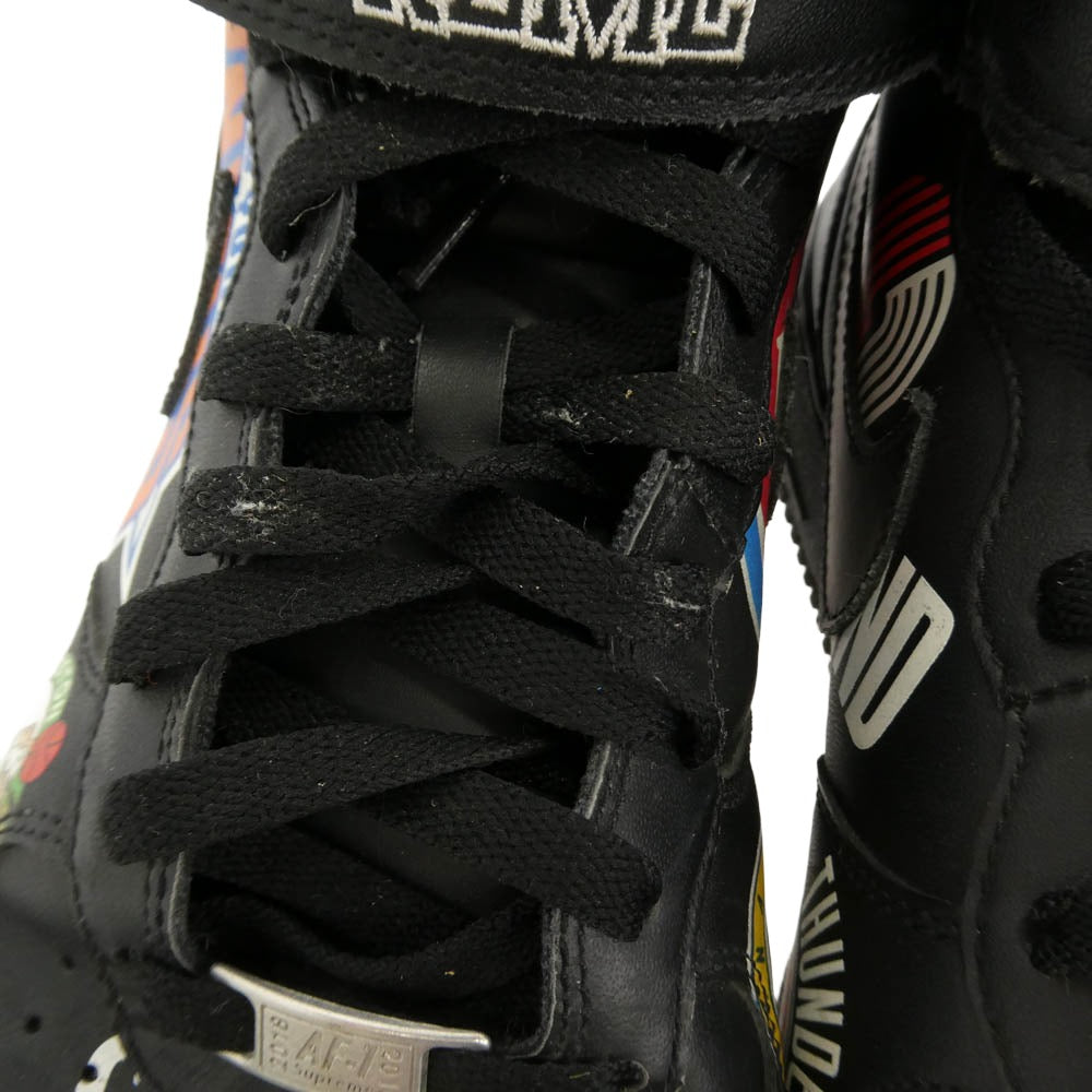 Supreme シュプリーム NIKE ナイキ 18SS AQ8017-001 × NIKE AIR FORCE 1 MID NBA TEAM Black ナイキ エアフォース1 ミッド エヌビーエーチーム ミドルカット ミッド スニーカー ブラック系 27cm【中古】