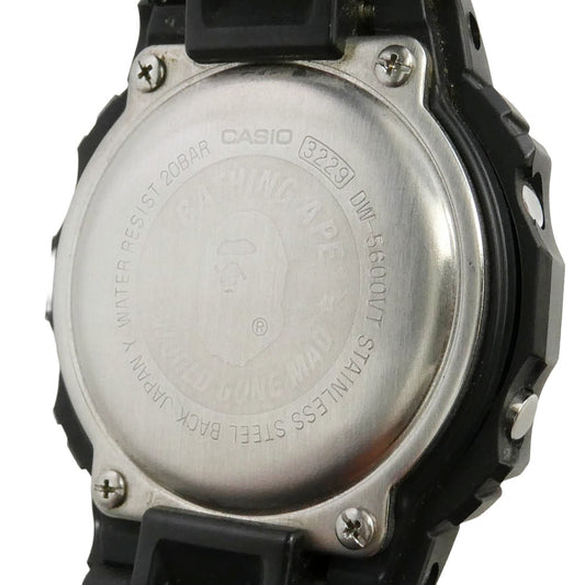 A BATHING APE アベイシングエイプ CASIO カシオ DW-5600VT × CASIO G-SHOCK Watch Digital ジーショック デジタル クウォーツ ウォッチ 腕時計 ブラック系【中古】