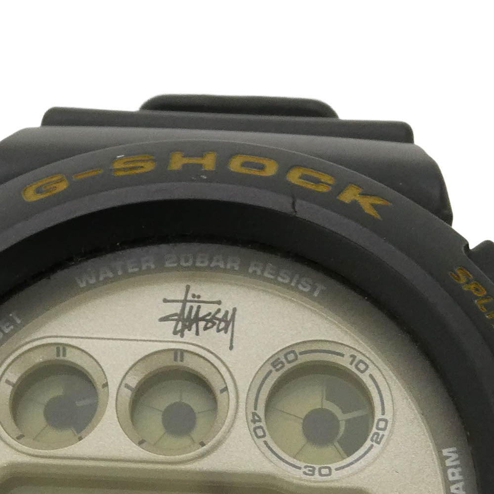 STUSSY ステューシー G-SHOCK ジーショック DW-6900 × G-SHOCK 25周年記念モデル XXV 限定 ジーショック デジタル クウォーツ ウォッチ 腕時計 ブラック系【中古】
