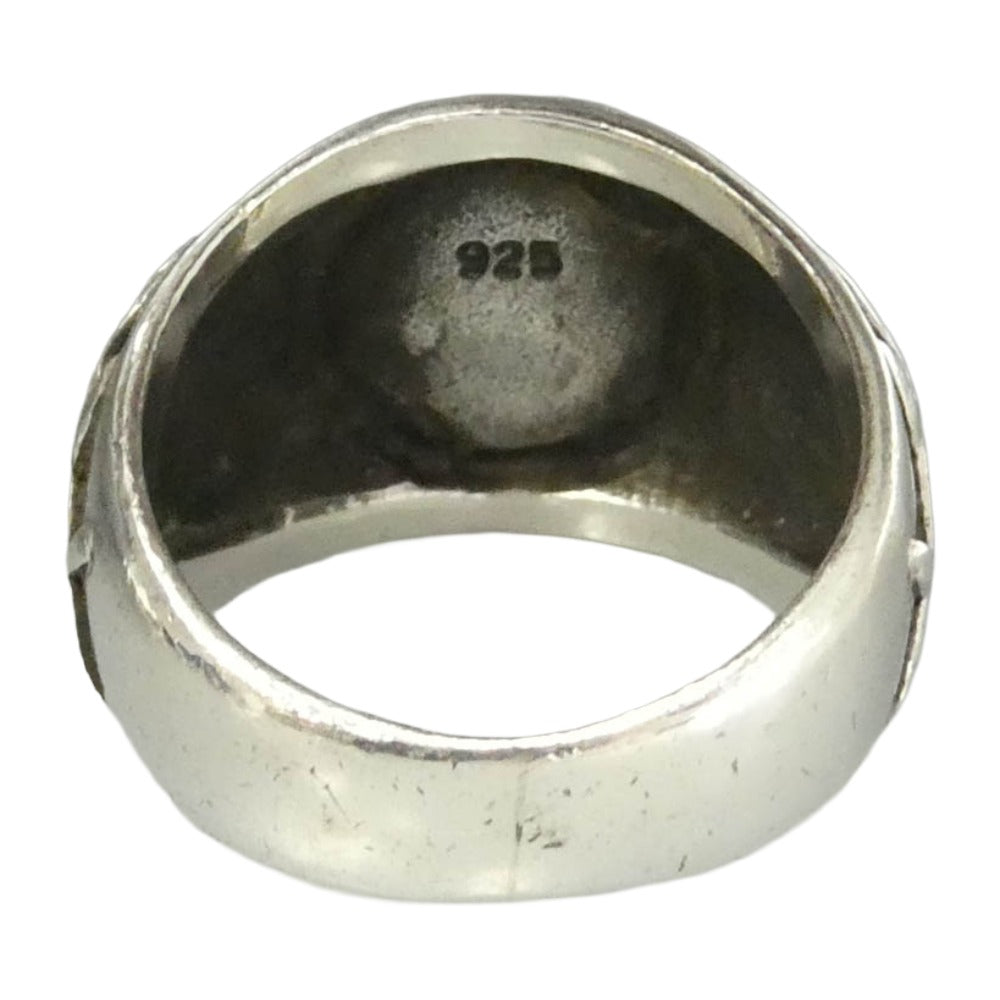 STUSSY ステューシー TRIBE INTERNATIONAL OLD 90s SSリンク ロゴ カレッジ リング 指輪 SILVER925 シルバー系 約19号【中古】