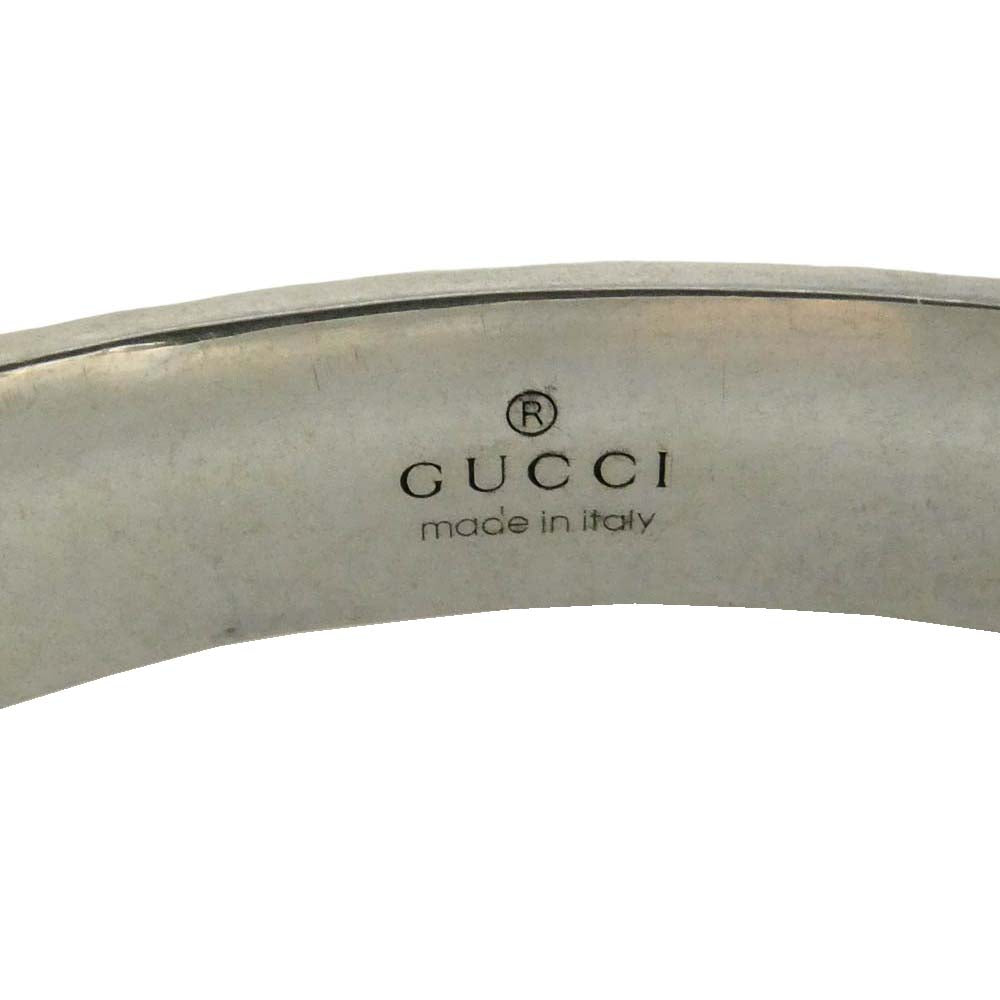 GUCCI グッチ Ag925 インターロッキングG アラベスク キャットヘッド シルバー バングル シルバー系 19【中古】