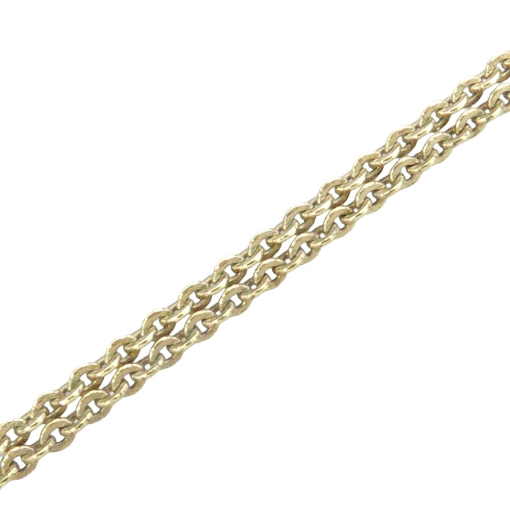 Dior ディオール D ロゴ アルファベット ラインストーン ネックレス ゴールド系【中古】
