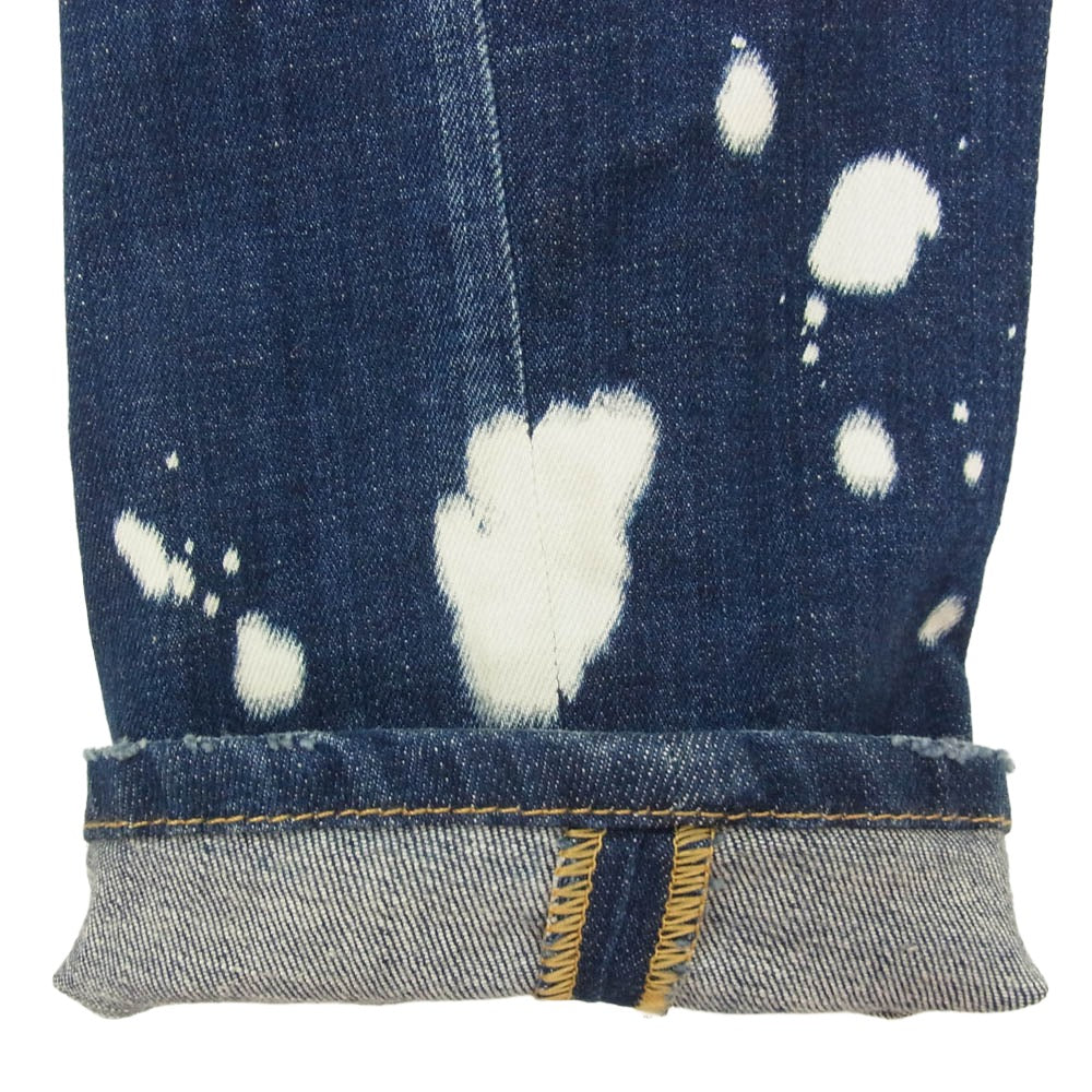 DSQUARED2 ディースクエアード 21AW S74LB0964 Sexy Twist Bleach Splash Cool Guy Jeans セクシーツイスト ブリーチ ダメージ加工 ストレッチ スキニー デニム パンツ インディゴブルー系 46【中古】
