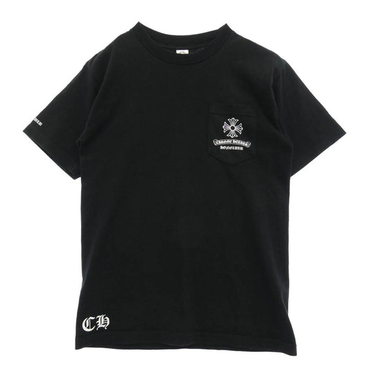 CHROME HEARTS クロムハーツ（原本無） Honolulu Exclusive CH Plus Print Pocket Short Sleeve T-Shirt ホノルル限定 CHプラス プリント ポケット 半袖 Tシャツ ブラック ブラック系 M【中古】