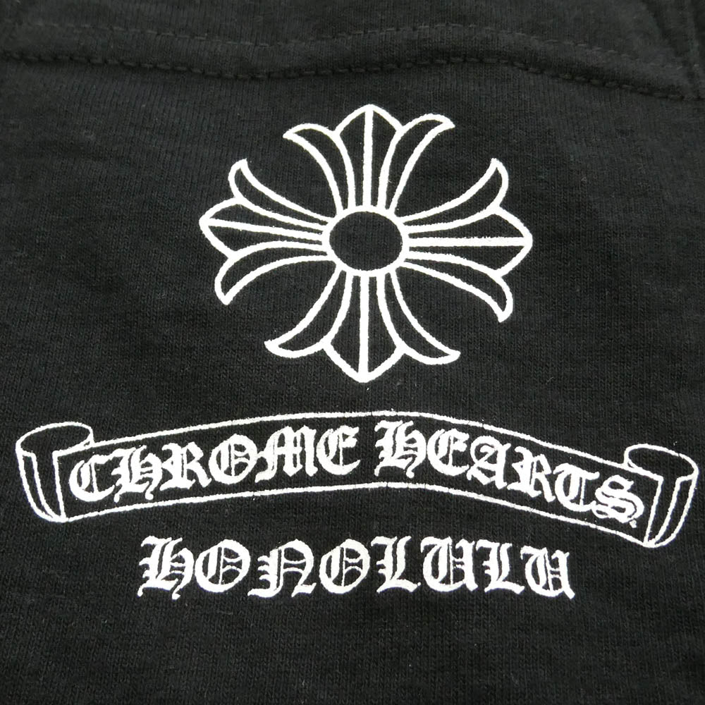 CHROME HEARTS クロムハーツ（原本無） Honolulu Exclusive CH Plus Print Pocket Short Sleeve T-Shirt ホノルル限定 CHプラス プリント ポケット 半袖 Tシャツ ブラック ブラック系 M【中古】