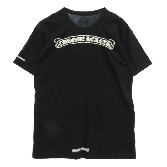 CHROME HEARTS クロムハーツ（原本無） Back Scroll Label Print Pocket T-Shirt バックスクロール ラベルプリント ポケット 半袖 Tシャツ ブラック系 L【中古】