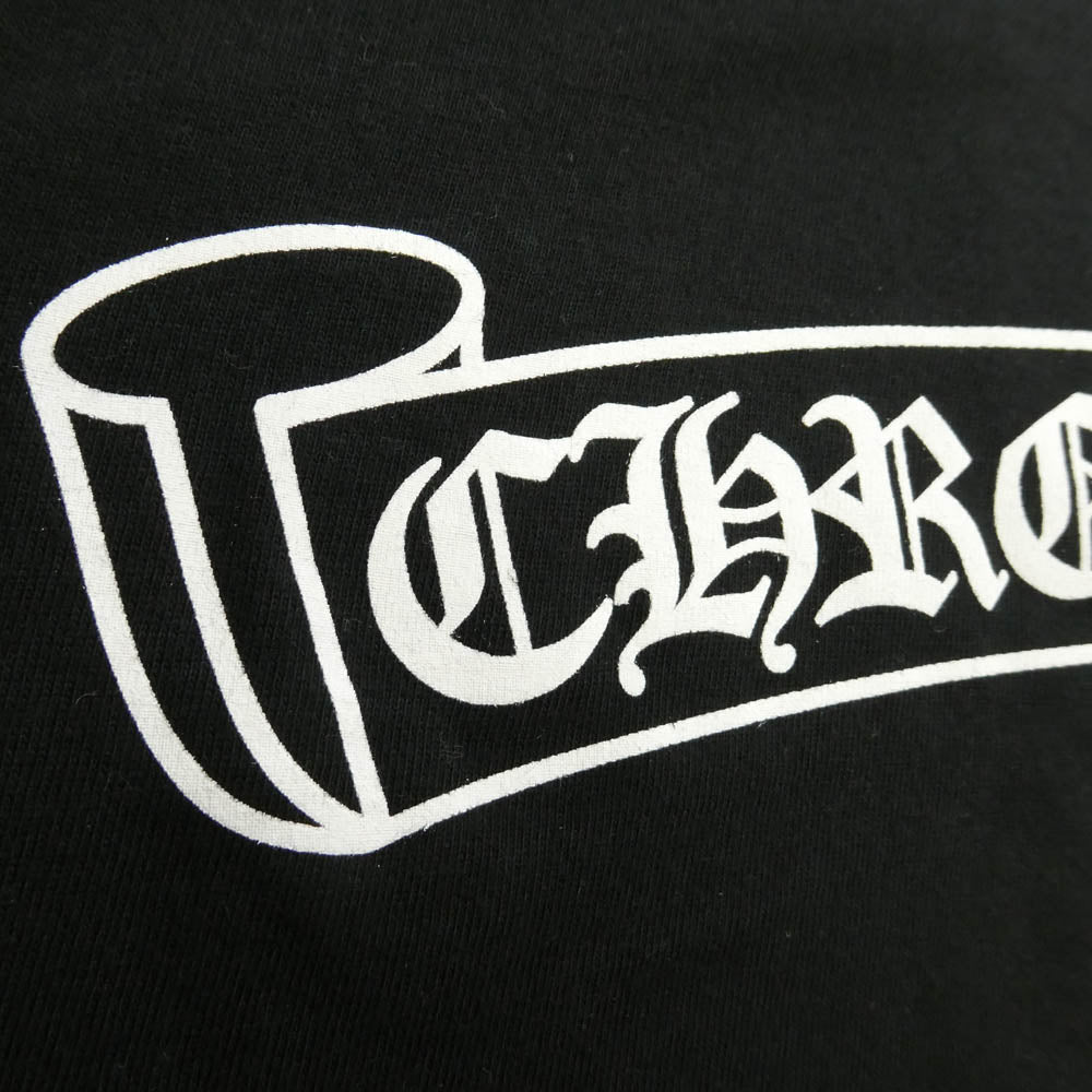 CHROME HEARTS クロムハーツ（原本無） Back Scroll Label Print Pocket T-Shirt バックスクロール ラベルプリント ポケット 半袖 Tシャツ ブラック系 L【中古】