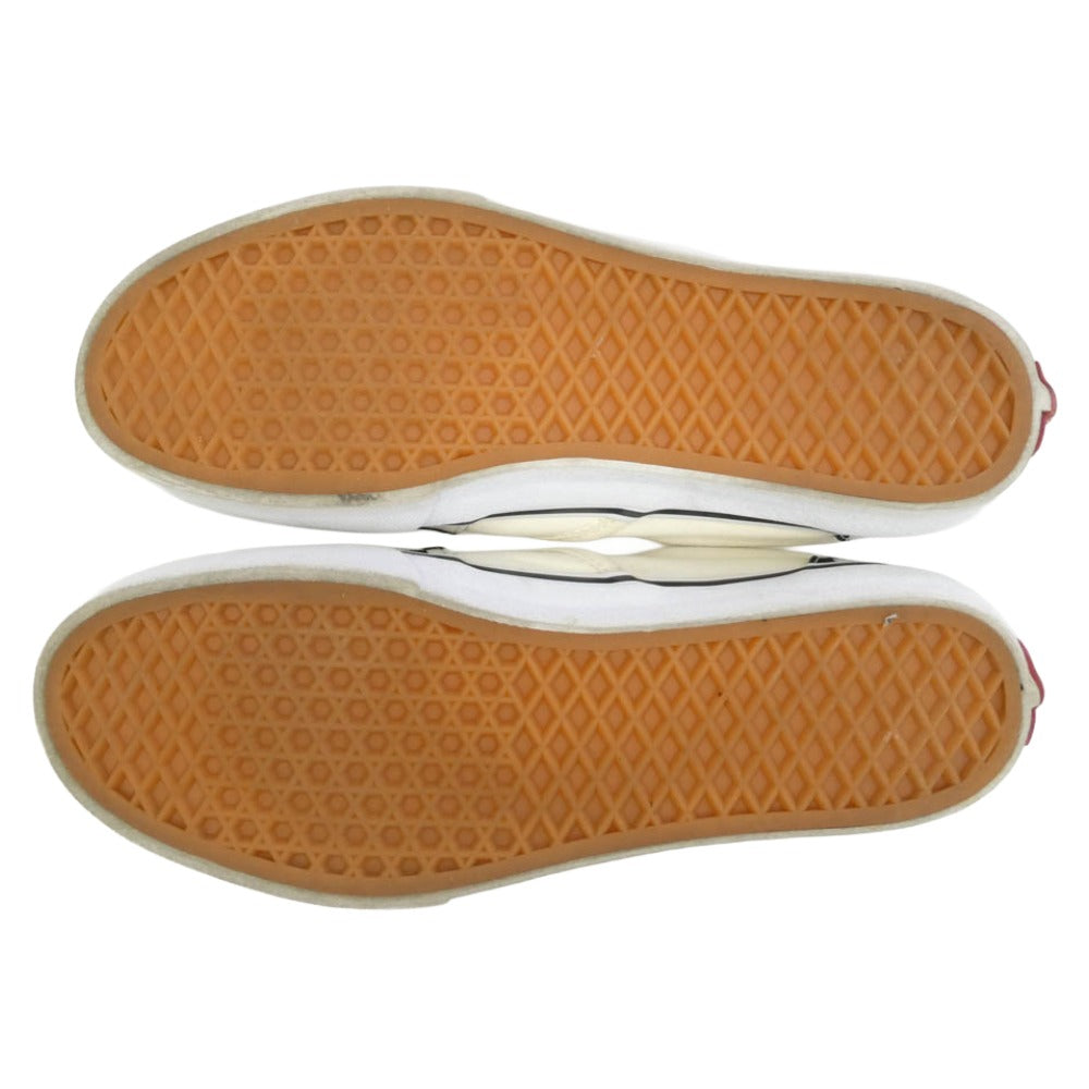 VANS バンズ V98CL SSZ × BEAMS ビームス 別注 Pocket Slip On スリッポン チェッカーフラッグ ローカットスニーカー オフホワイト系 ブラック系 27.5cm【中古】