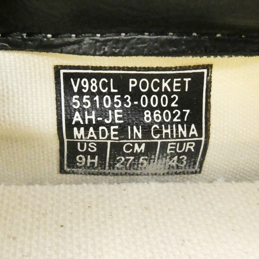 VANS バンズ V98CL SSZ × BEAMS ビームス 別注 Pocket Slip On スリッポン チェッカーフラッグ ローカットスニーカー オフホワイト系 ブラック系 27.5cm【中古】
