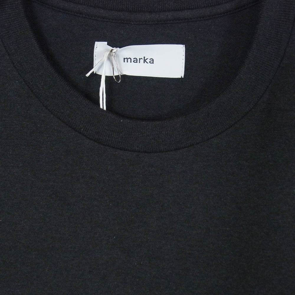 marka マーカ M26A13CS01B CREW NECK TEE 40/2 ORGANIC COTTON KNIT クルーネック オーガニックコットン 半袖 Tシャツ HEATHER BLACK 2【中古】