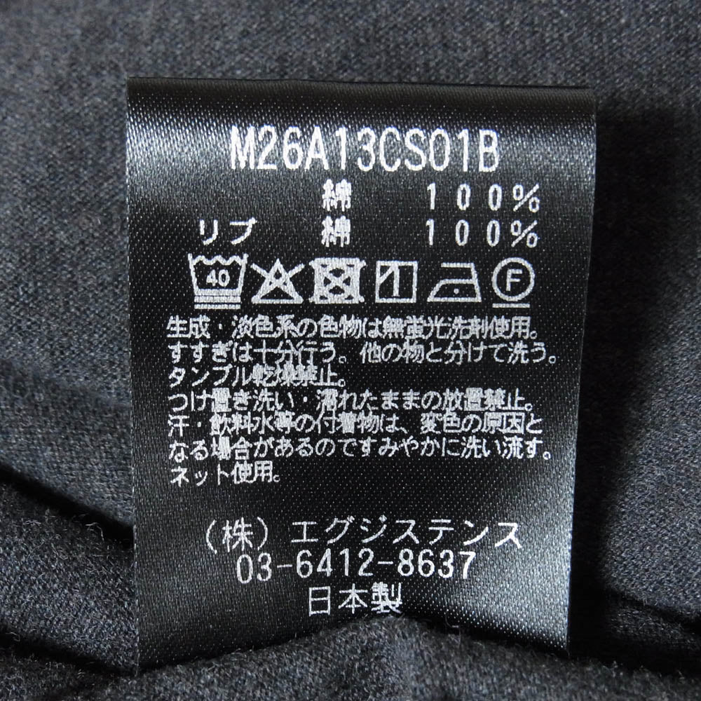 marka マーカ M26A13CS01B CREW NECK TEE 40/2 ORGANIC COTTON KNIT クルーネック オーガニックコットン 半袖 Tシャツ HEATHER BLACK 2【中古】