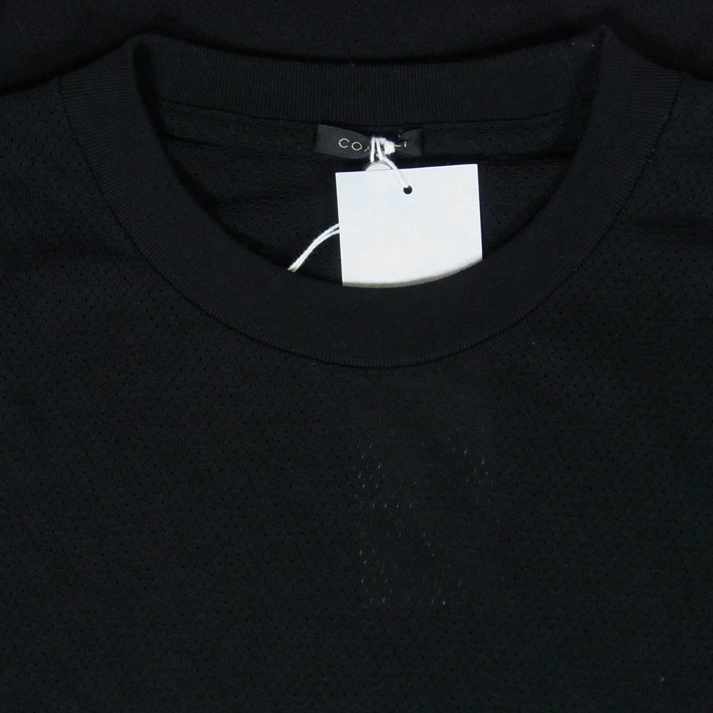 COMOLI コモリ B01-05036 コットン メッシュ 半袖 Tシャツ ブラック系 3【中古】