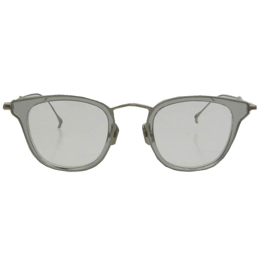 金子眼鏡 ISSEY MIYAKE イッセイミヤケ × ISSEY MIYAKE EYES SquareⅢs CGY イッセイミヤケ スクエア3 アイウェア メガネ 眼鏡 46□24-145 フレーム：クリア系、シルバー系 46□24-145【中古】