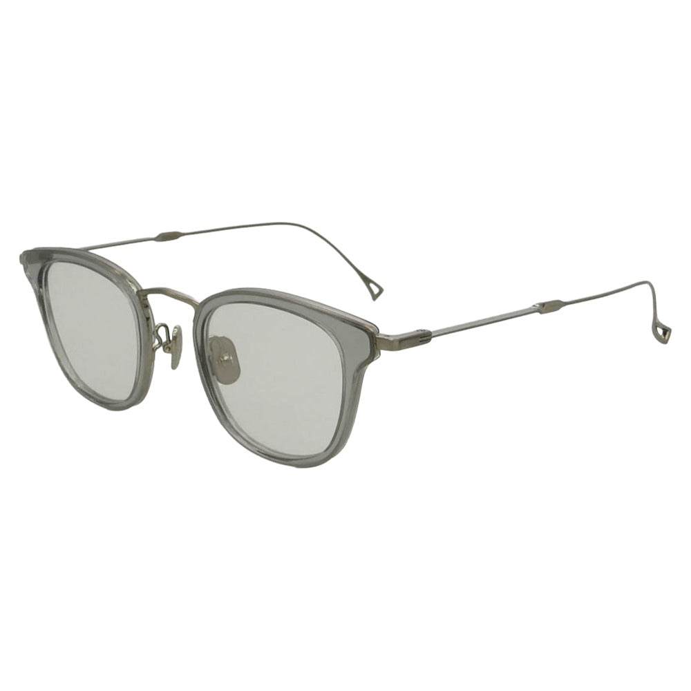 金子眼鏡 ISSEY MIYAKE イッセイミヤケ × ISSEY MIYAKE EYES SquareⅢs CGY イッセイミヤケ スクエア3 アイウェア メガネ 眼鏡 46□24-145 フレーム：クリア系、シルバー系 46□24-145【中古】