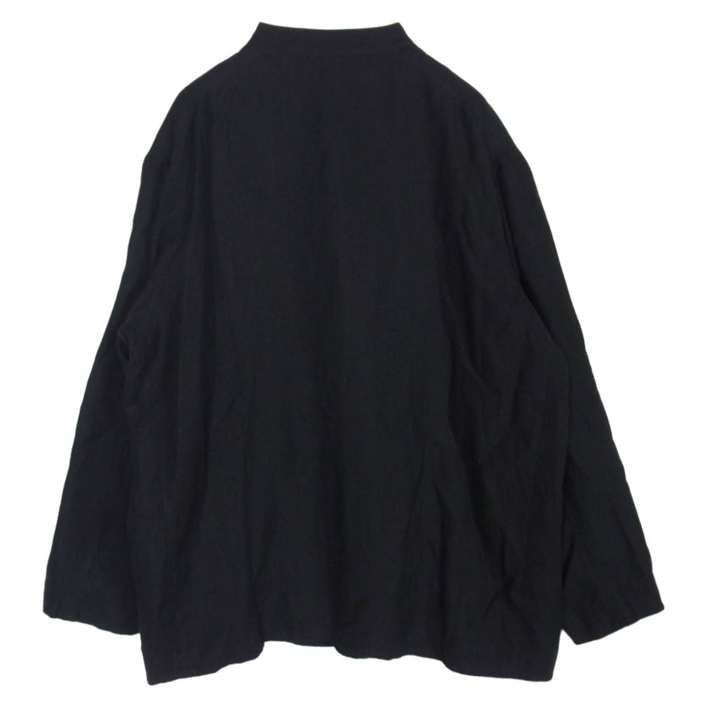 COMOLI コモリ 25SS B01-01009 カナパ スタンドカラー 長袖 シャツ ジャケット ブラック系 2【中古】