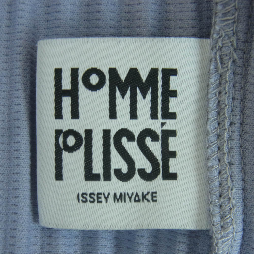 HOMME PLISSE ISSEY MIYAKE オム プリッセ イッセイミヤケ hp91jm125 プリーツ 半袖 プルオーバー シャツ ブルー系 グレイッシュライトブルー系 2【中古】