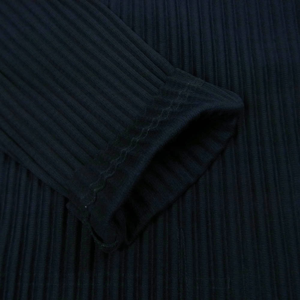 HOMME PLISSE ISSEY MIYAKE オム プリッセ イッセイミヤケ hp55jl141 プリーツ Vネック カーディガン ダークネイビー系 3【中古】