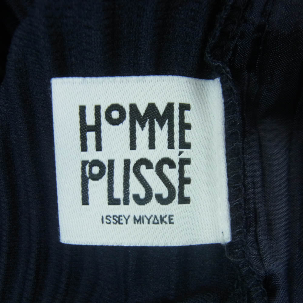 HOMME PLISSE ISSEY MIYAKE オム プリッセ イッセイミヤケ hp55jl141 プリーツ Vネック カーディガン ダークネイビー系 3【中古】
