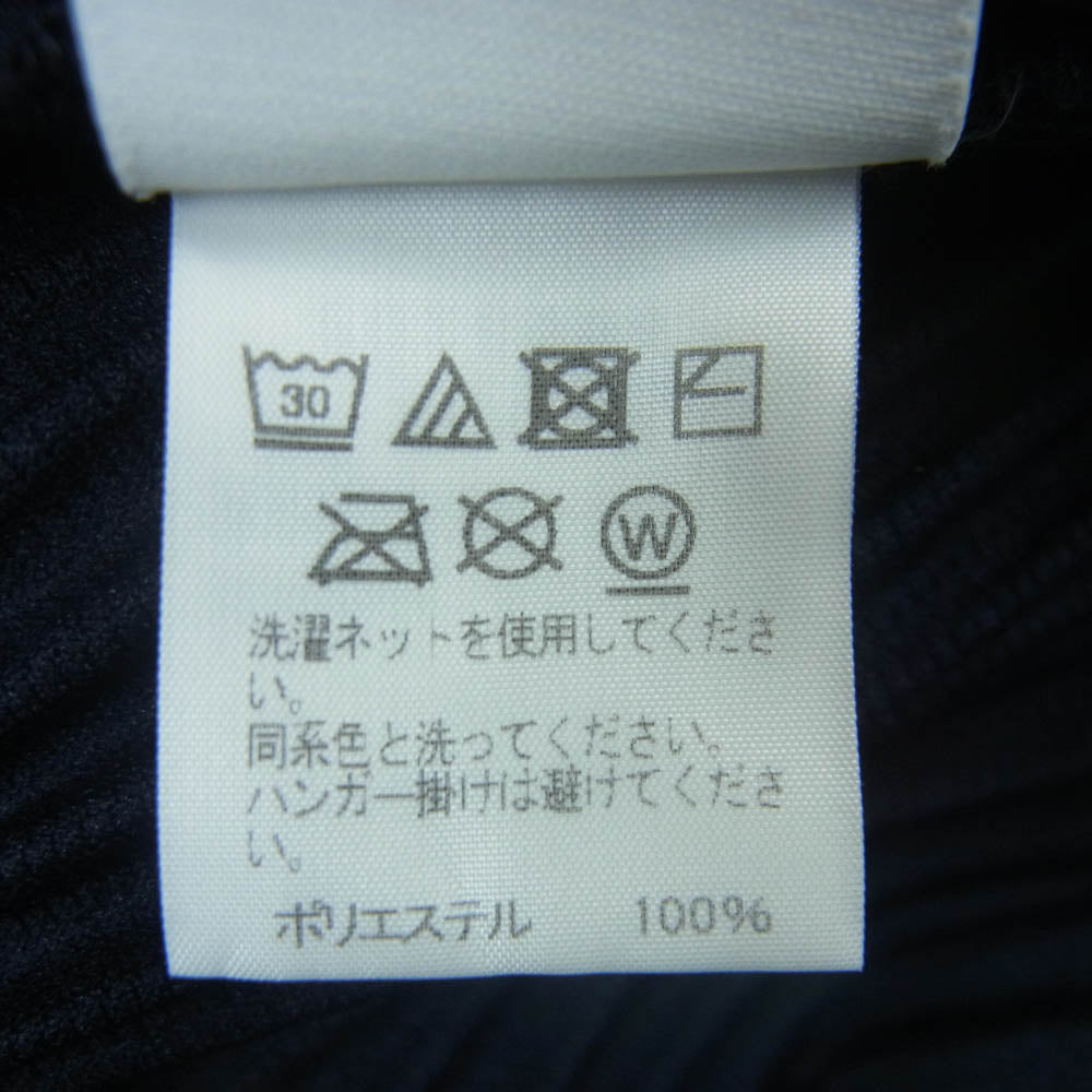 HOMME PLISSE ISSEY MIYAKE オム プリッセ イッセイミヤケ hp55jl141 プリーツ Vネック カーディガン ダークネイビー系 3【中古】