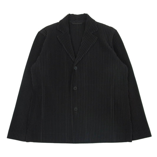 HOMME PLISSE ISSEY MIYAKE オム プリッセ イッセイミヤケ hp91jd150 3ボタン プリーツ ジャケット ダークブラウン系 グレイッシュダークブラウン系 2【中古】