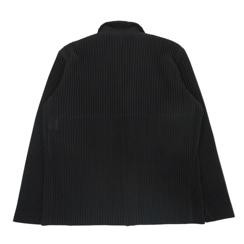 HOMME PLISSE ISSEY MIYAKE オム プリッセ イッセイミヤケ hp91jd150 3ボタン プリーツ ジャケット ダークブラウン系 グレイッシュダークブラウン系 2【中古】