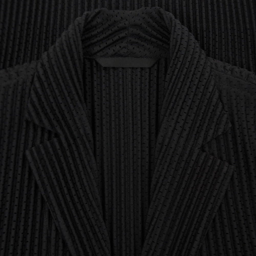 HOMME PLISSE ISSEY MIYAKE オム プリッセ イッセイミヤケ hp91jd150 3ボタン プリーツ ジャケット ダークブラウン系 グレイッシュダークブラウン系 2【中古】
