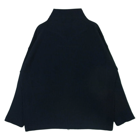 HOMME PLISSE ISSEY MIYAKE オム プリッセ イッセイミヤケ hp55jl140 プリーツ ダブルジップ ジップアップ ブルゾン シャツ ジャケット ダークネイビー系 3【中古】