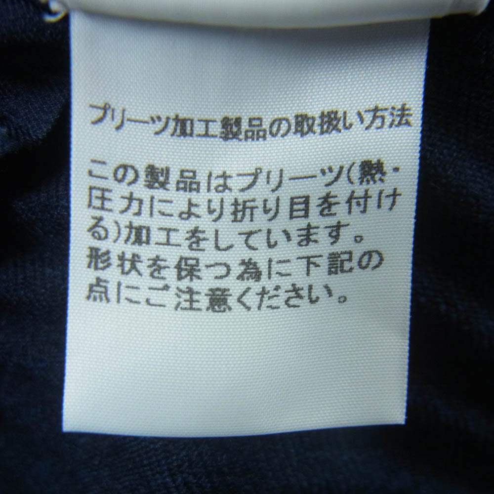HOMME PLISSE ISSEY MIYAKE オム プリッセ イッセイミヤケ 20AW hp03fd003 WOOL LIKE LIGHT プリーツ ノーカラー ジャケット ネイビー系 2【中古】