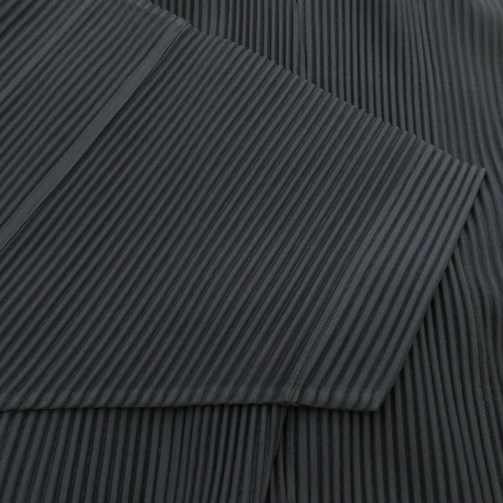 HOMME PLISSE ISSEY MIYAKE オム プリッセ イッセイミヤケ hp81ja104 プリーツ 前開き ロング コート ロングジャケット ダークグレー系 1【中古】