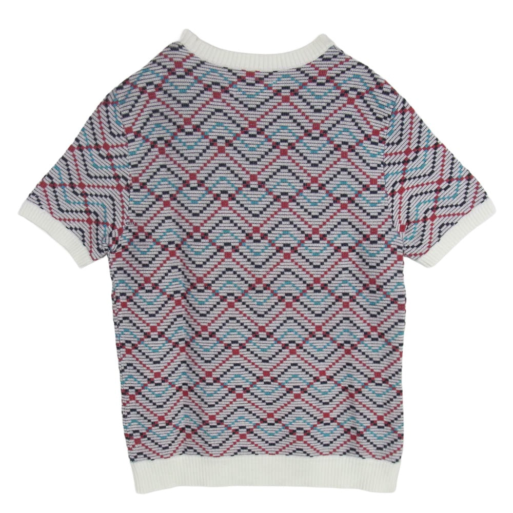 WACKO MARIA ワコマリア 14SS 14SS-KNT-36 半袖 コットン サマーニット マルチカラー系 M【美品】【中古】