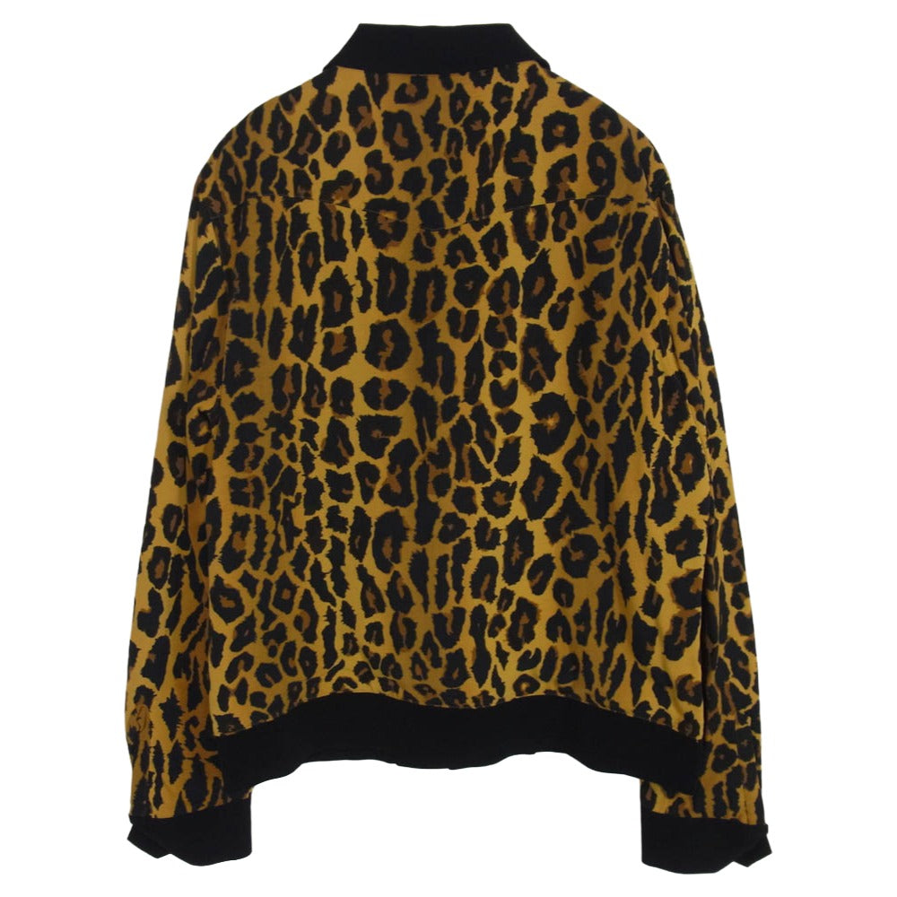 WACKO MARIA ワコマリア レオパード ヒョウ柄 長袖 シャツ ジャケット ライトブラウン系 S【美品】【中古】