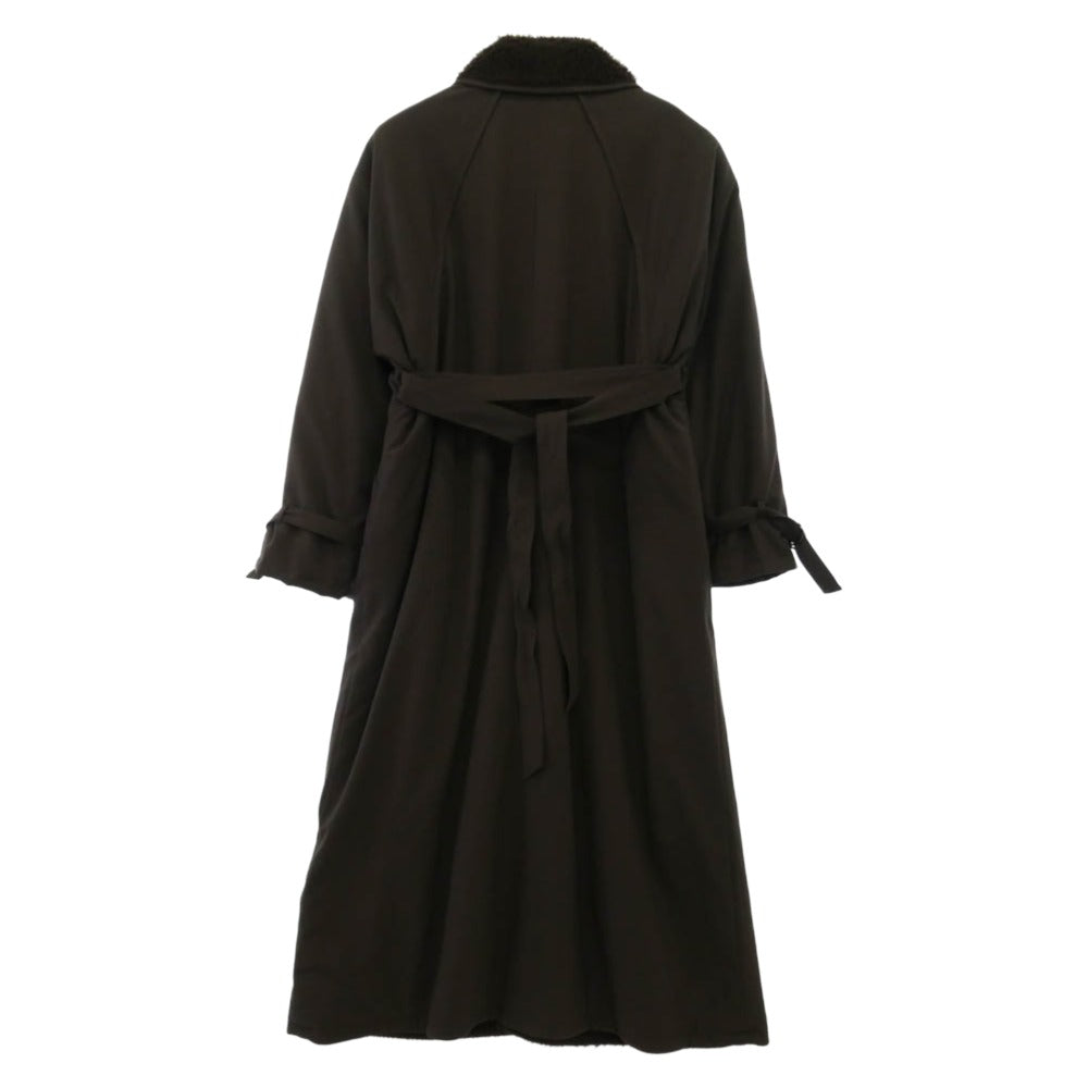 BURBERRY LONDON バーバリー ロンドン 4044670 ENGLAND 襟フェイクファー切替 ウール チェスターコート ブラック系 48【中古】 BURBERRY LONDON バーバリー ロンドン 4044670 ENGLAND 襟フェイク