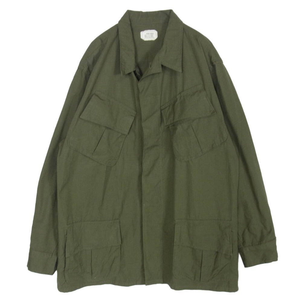 米軍 DSA-100-68-C-0846 60s リップストップ ファティーグ ジャケット カーキ系 M【中古】
