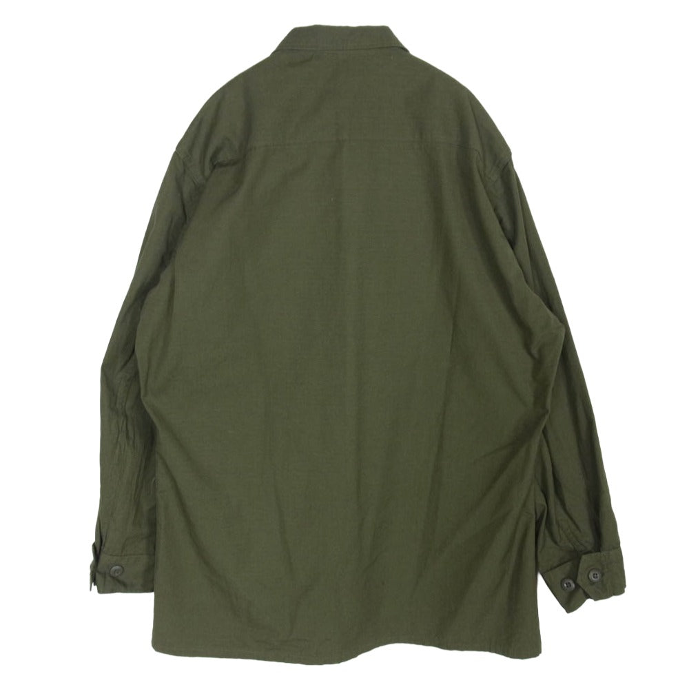 米軍 DSA-100-68-C-0846 60s リップストップ ファティーグ ジャケット カーキ系 M【中古】