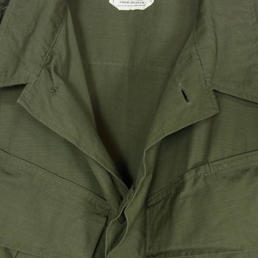 米軍 DSA-100-68-C-0846 60s リップストップ ファティーグ ジャケット カーキ系 M【中古】