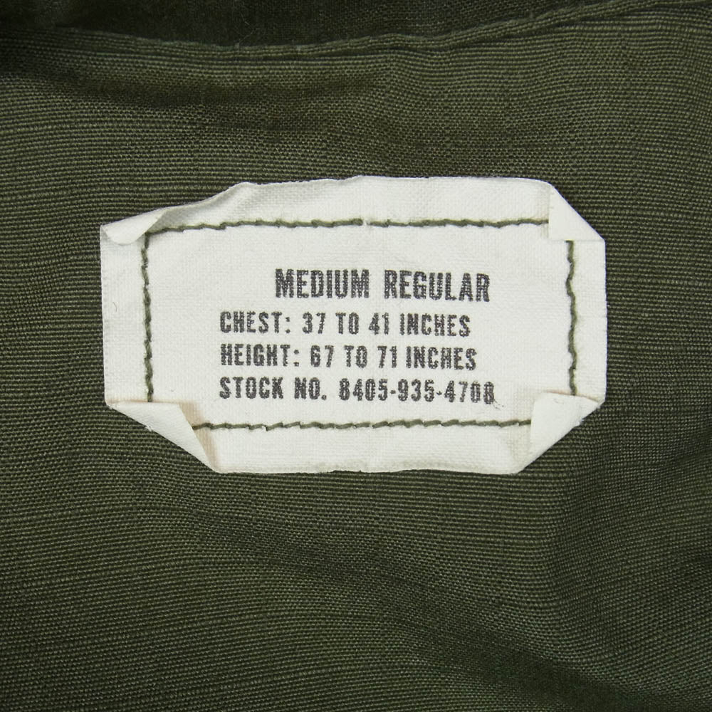 米軍 DSA-100-68-C-0846 60s リップストップ ファティーグ ジャケット カーキ系 M【中古】