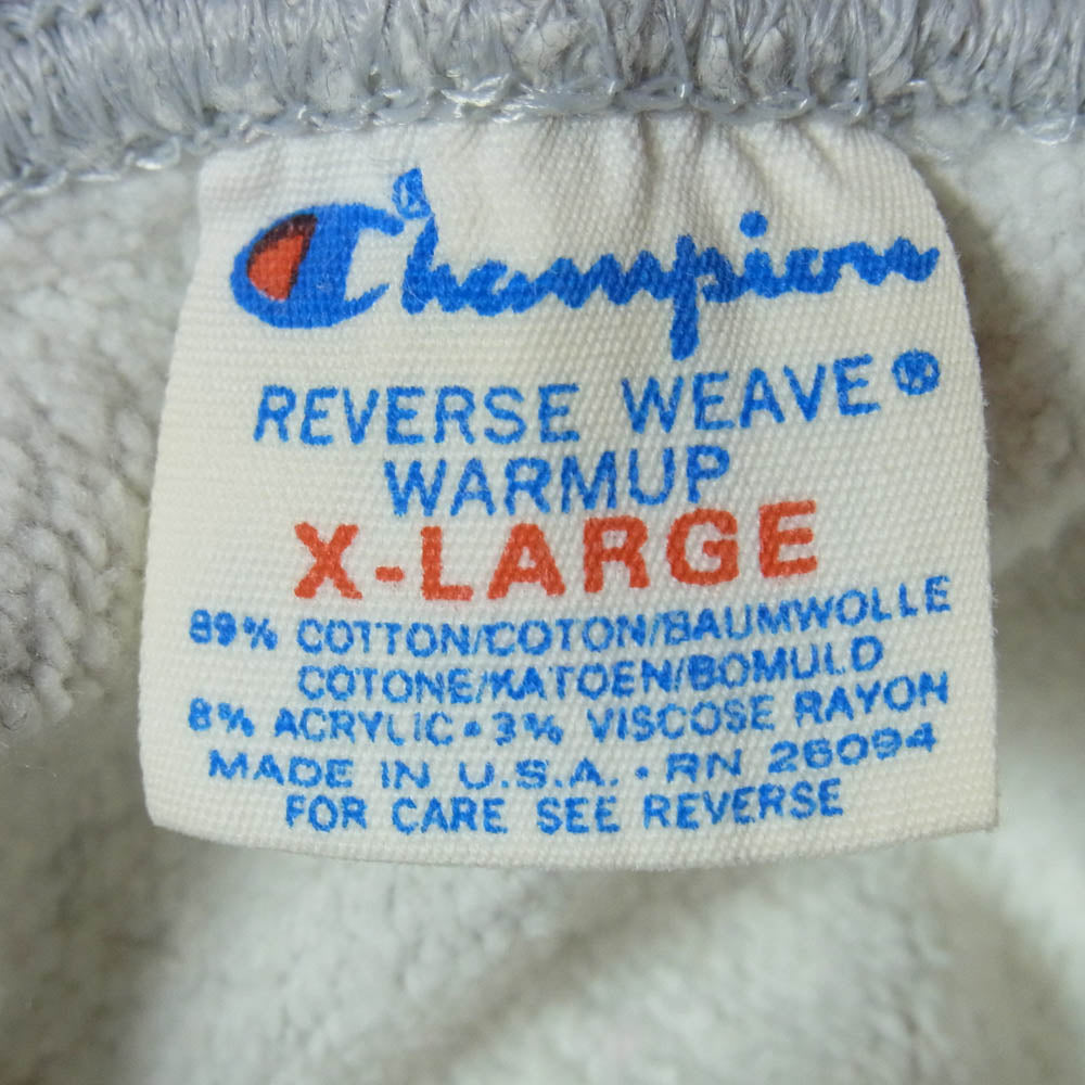 Champion チャンピオン REVERSE WEAVE 80s トリコタグ後期 ヴィンテージ リバースウィーブ USA製 GENESEO カレッジプリント スウェット トレーナー グレー系 XL【中古】