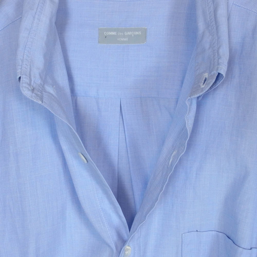 COMME des GARCONS HOMME コムデギャルソンオム HB-050580 80s VINTAGE ARCHIVE ヴィンテージ アーカイブ ボタンダウン 長袖 コットン シャツ ライトブルー系 表記無し【中古】