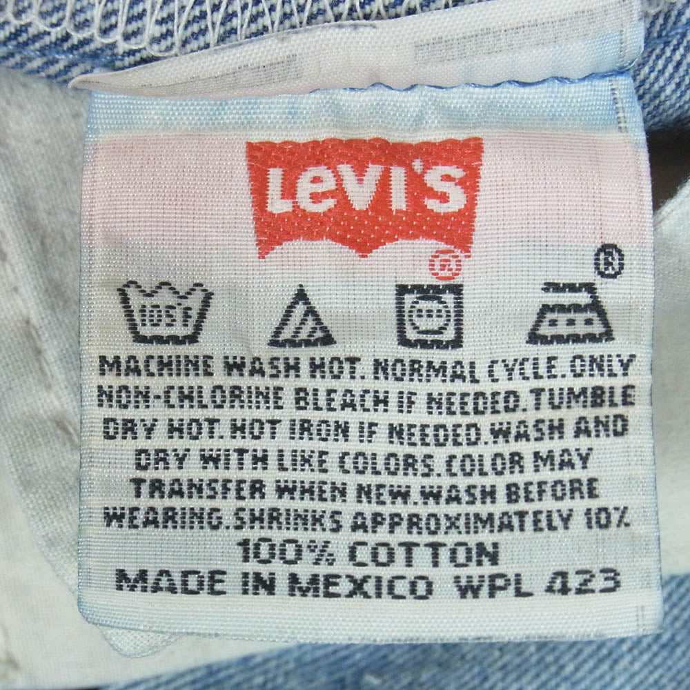 Levi's リーバイス 501-0000 00s メキシコ製 ボタン裏刻印190 501 レギュラー ボタンフライ ジーンズ デニム パンツ W33 L36 インディゴブルー系 33【中古】
