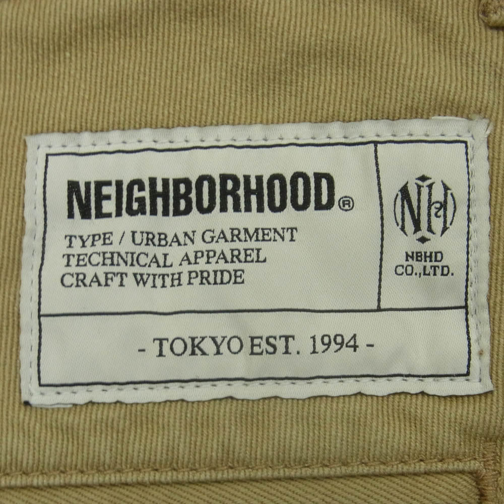 NEIGHBORHOOD ネイバーフッド 261AQNH-PTM06 CLASSIC CHINO SHORT PANTS クラシック チノ ショート パンツ ショーツ ベージュ系 M【新古品】【未使用】【中古】