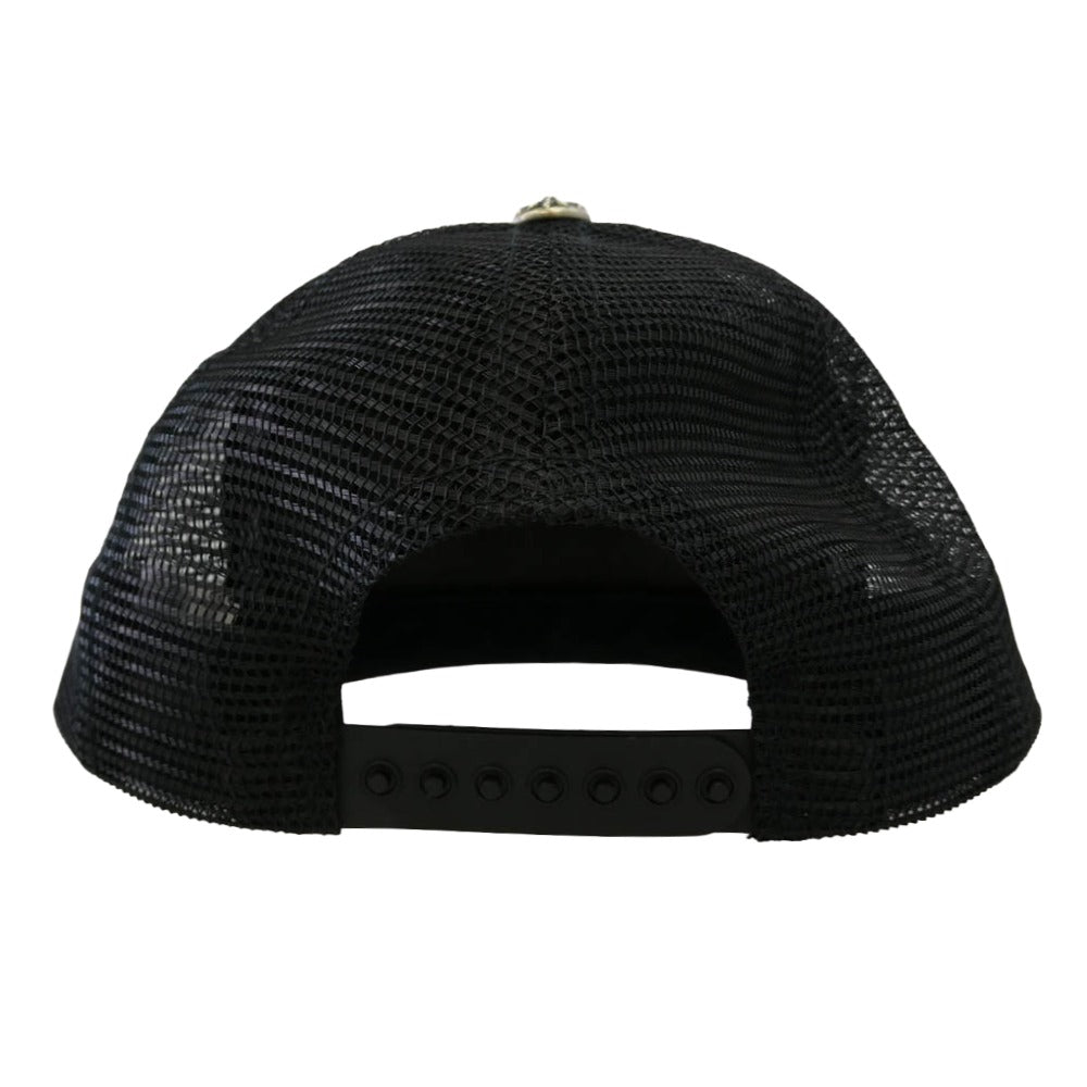CHROME HEARTS クロムハーツ（原本無） CHトラッカー キャップ CHワッペン クロスボール メッシュキャップ ブラック ブラック系 51-61【極上美品】【中古】