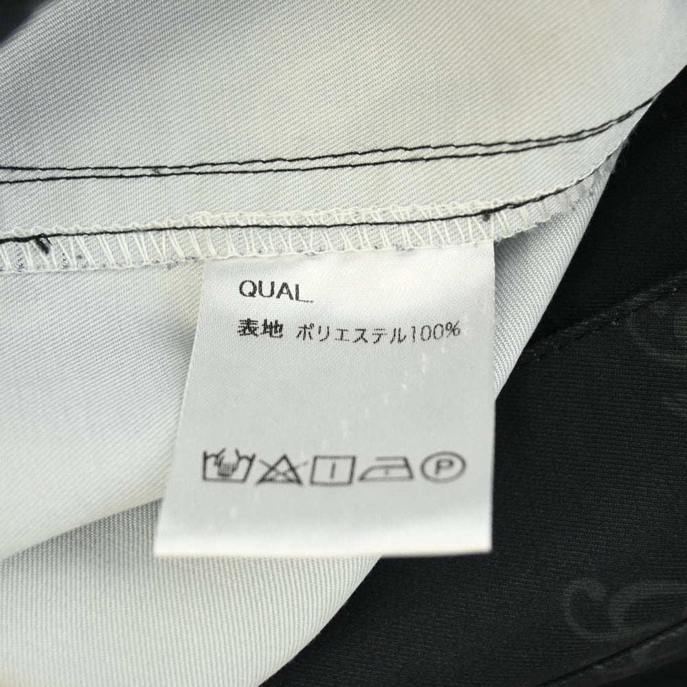 glamb グラム Monogram Black Letter Shirt モノグラム 総柄 フルジップ 長袖 シャツ ブラック系 L【中古】